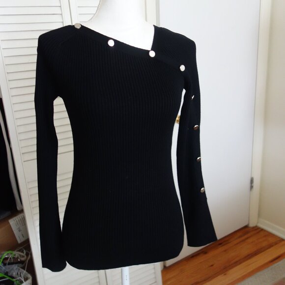 Elie Tahari - Asymmetric Neck Sweater - size S - NEW with Tags - Picture 2 of 10